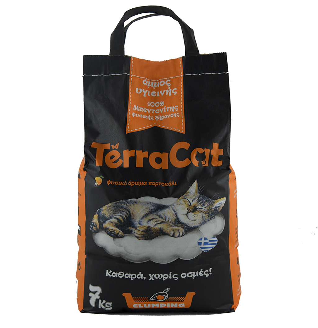 TerraCat άμμος υγιεινής για γάτες με φυσικό άρωμα πορτοκάλι